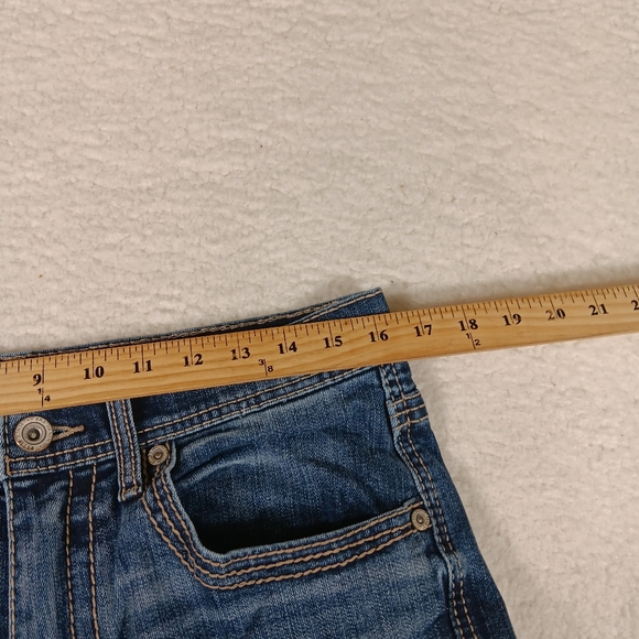 BKE Jeans Mens 32x32 Blue Denim Jake Straight Whiskers Cowboy Rodeo Western - Picture 9 of 13